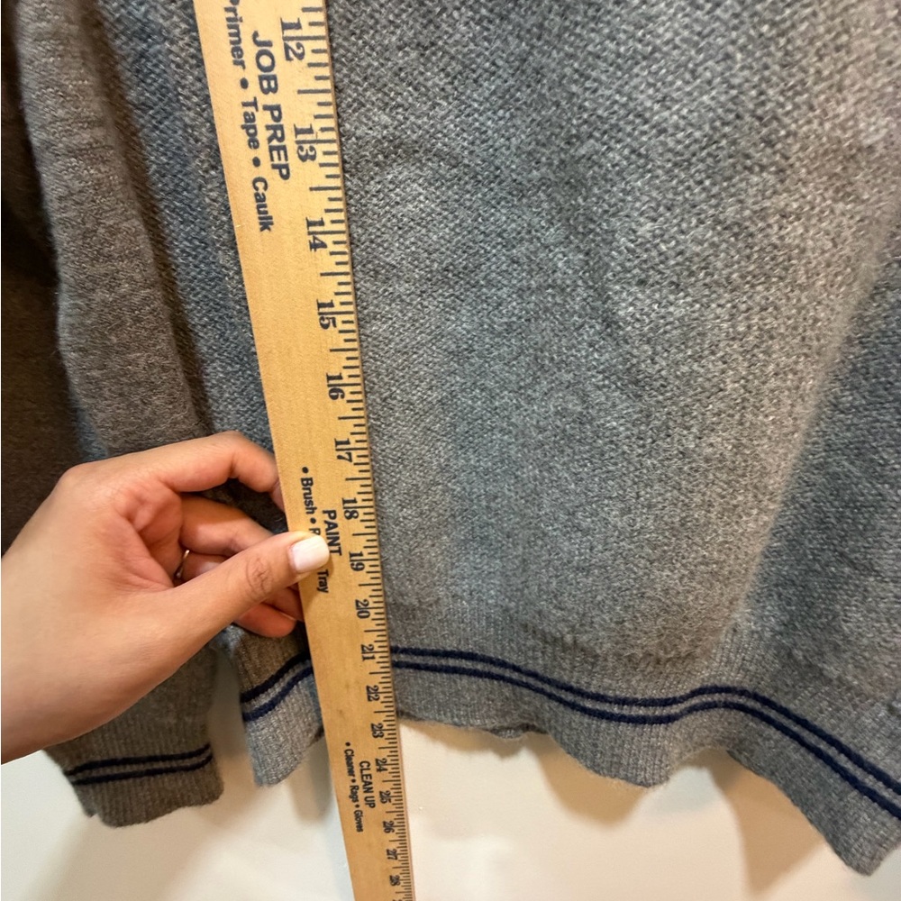 MEN'S B. DRADDY ALPACA 1/4 ZIP SWEATER, SIZE: M, COLOR: GREY - Picture 6 of 9